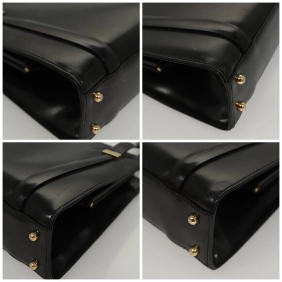 GUCCI Shoulder Bag Leather Black Gold 007 2046 0268 Auth BA1194 - Picture 14 of 16